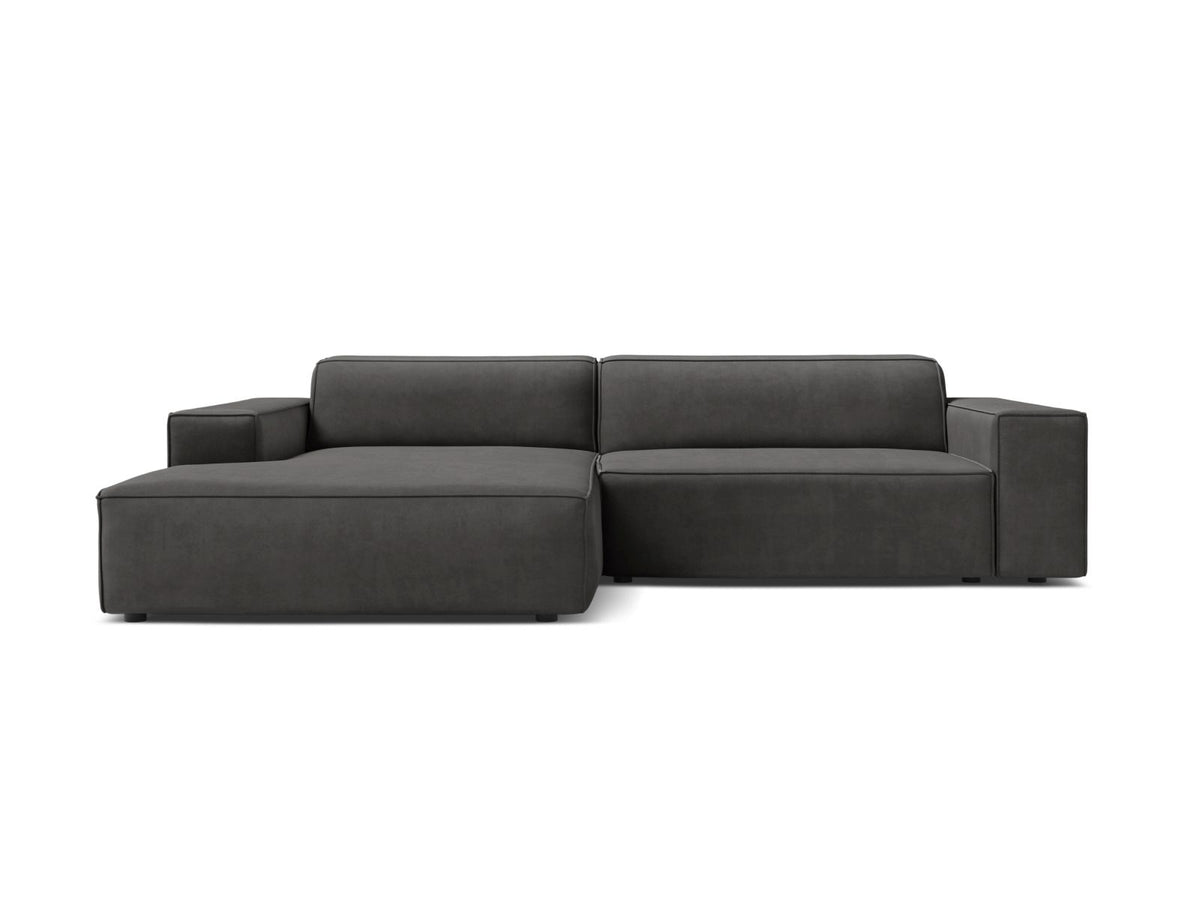 Jodie Modular Corner Sofa, 3 Seats, 224x162 cm — Grey / Left