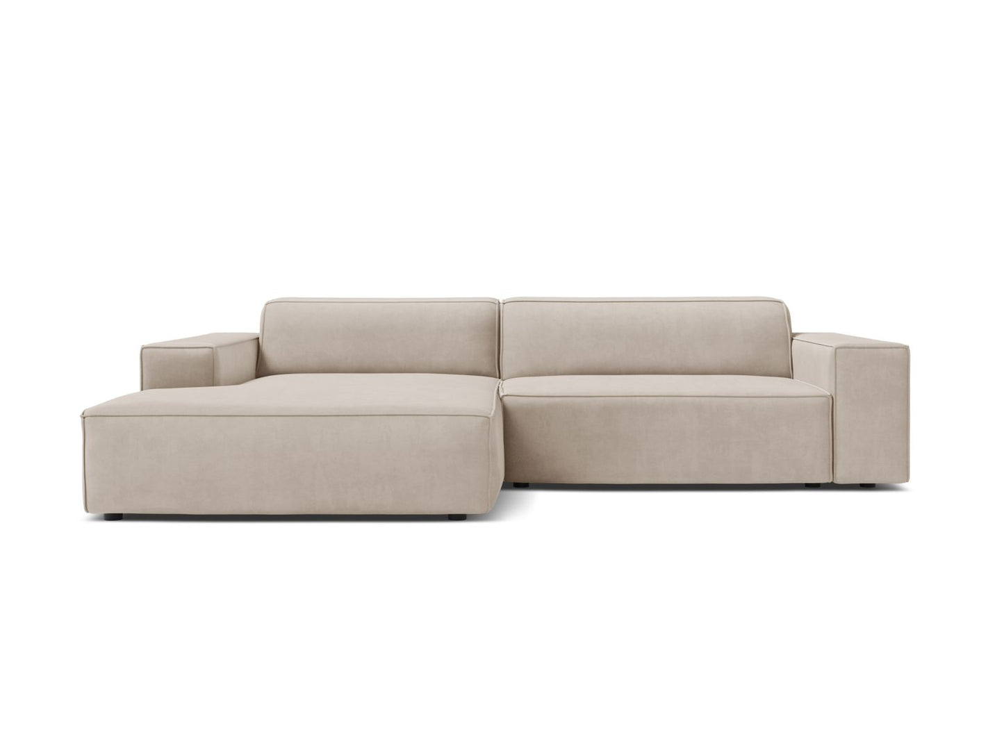 Jodie Modular Corner Sofa, 3 Seats, 224x162 cm — Dark Beige / Left