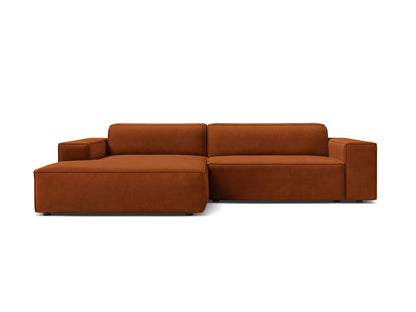 Jodie Modular Corner Sofa, 3 Seats, 224x162 cm — Terracotta / Left