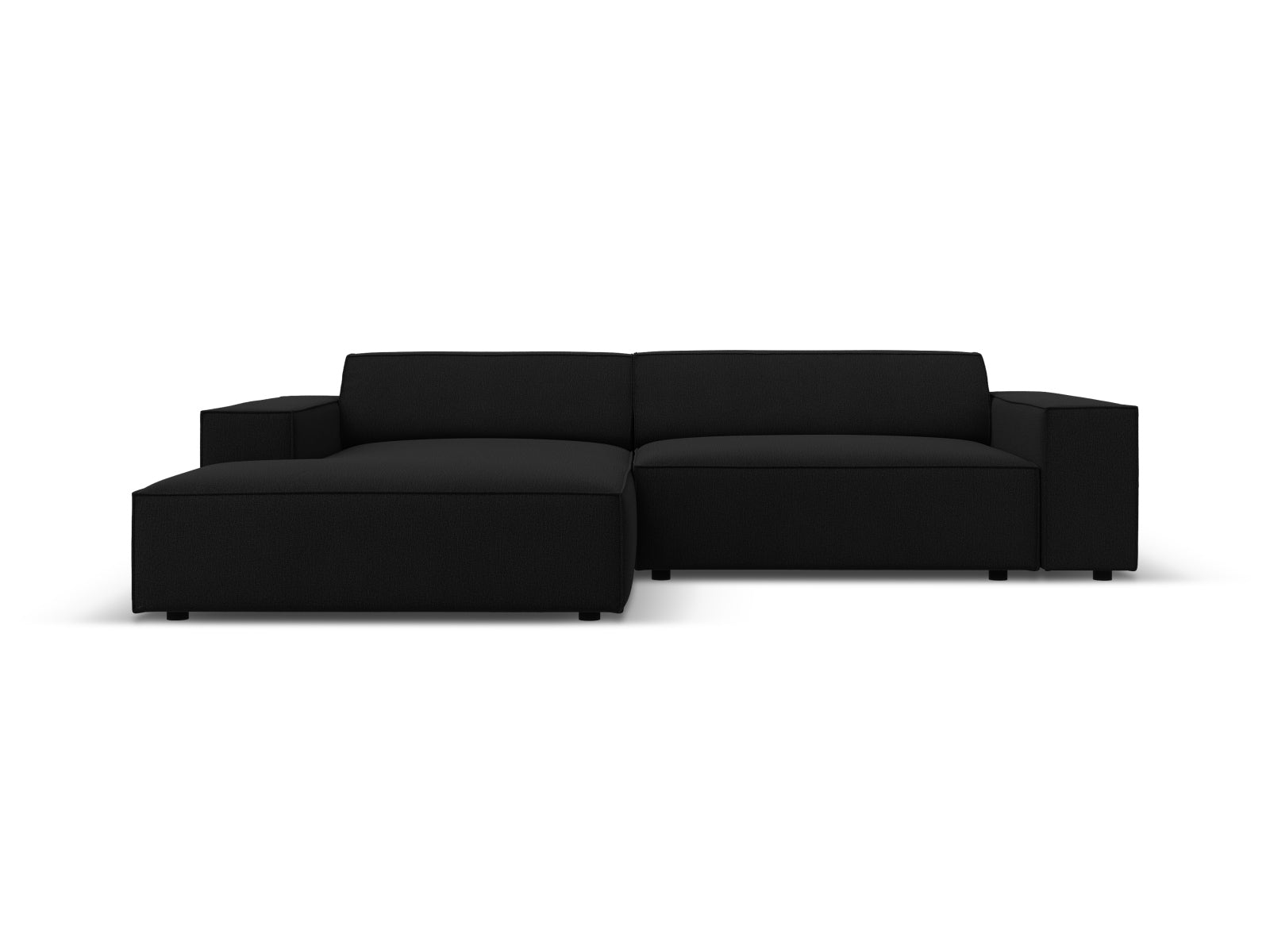 Jodie Modular Corner Sofa, 3 Seats, 224x162 cm — Black / Left