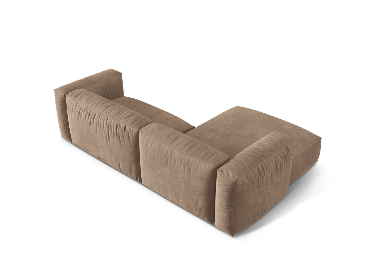Ecksofa Samt Dunkelbeige Martina — Ansicht 4