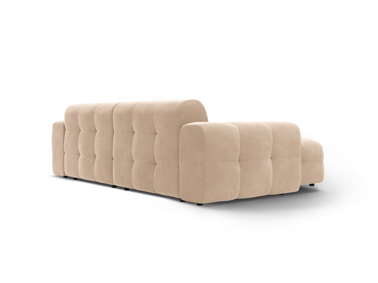 Ecksofa Samt Almond Beige Kendal — Maße und Details