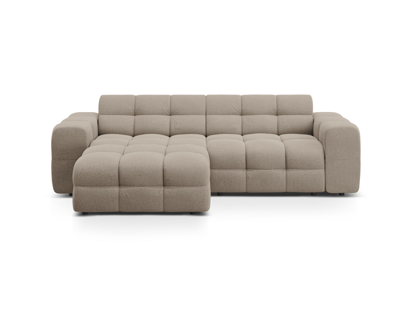 Ecksofa Strukturstoff Amazon Green Kendal — Dark Beige