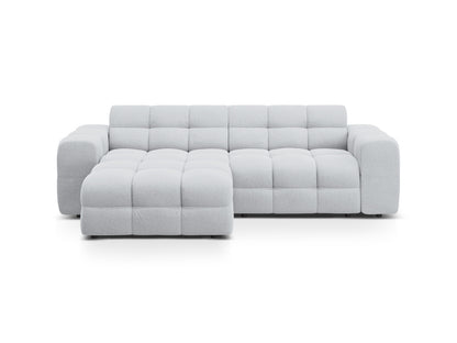Ecksofa Strukturstoff Amazon Green Kendal — Light Grey