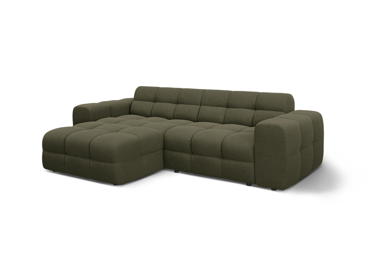 Ecksofa Strukturstoff Amazon Green Kendal — Detailansicht