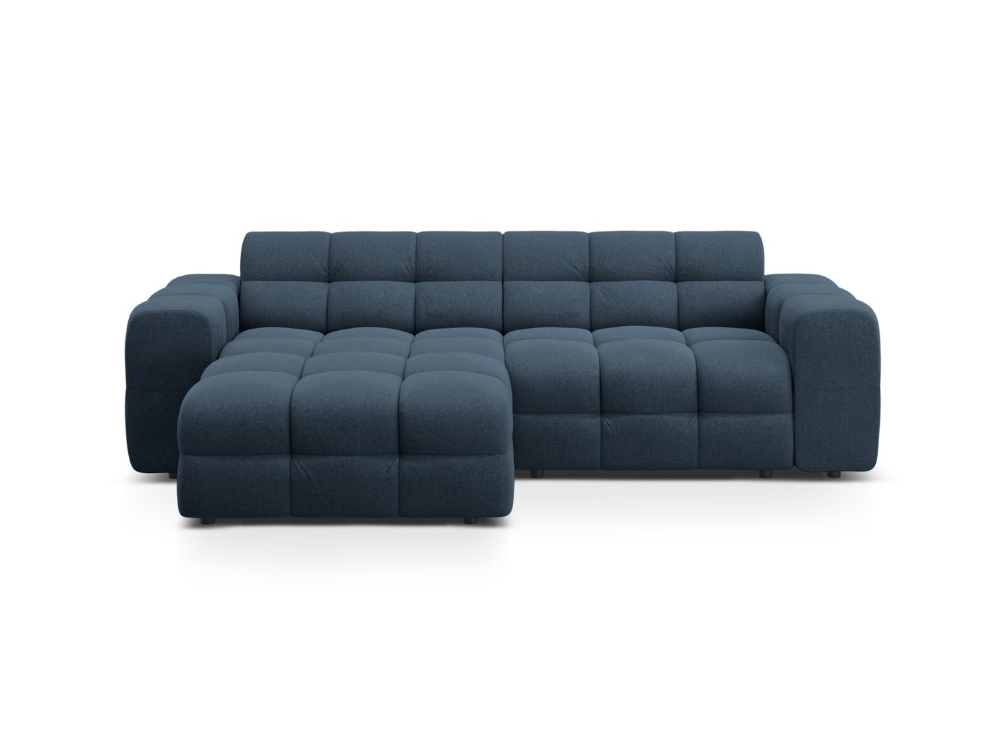 Ecksofa Strukturstoff Amazon Green Kendal — Navy Blue