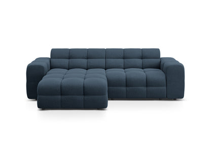 Ecksofa Strukturstoff Amazon Green Kendal — Navy Blue