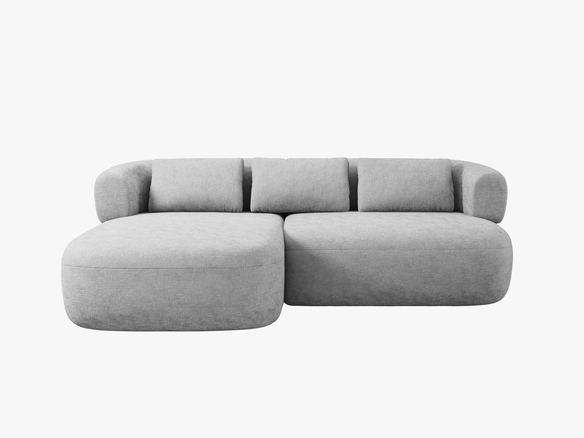 Jenny Corner Sofa, 5 Seats, 200x145 cm — Silver / Left