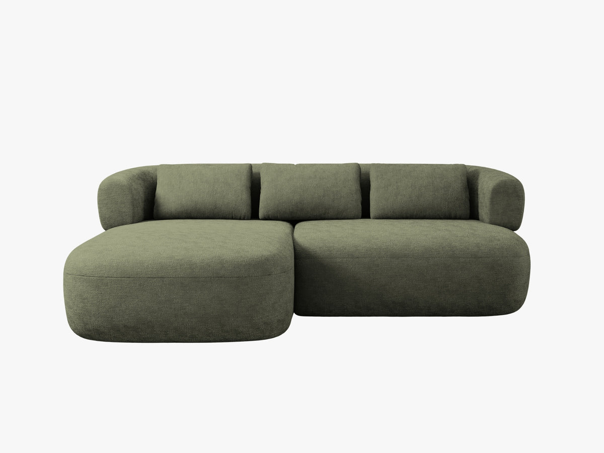 Jenny Corner Sofa, 5 Seats, 200x145 cm — Green / Left