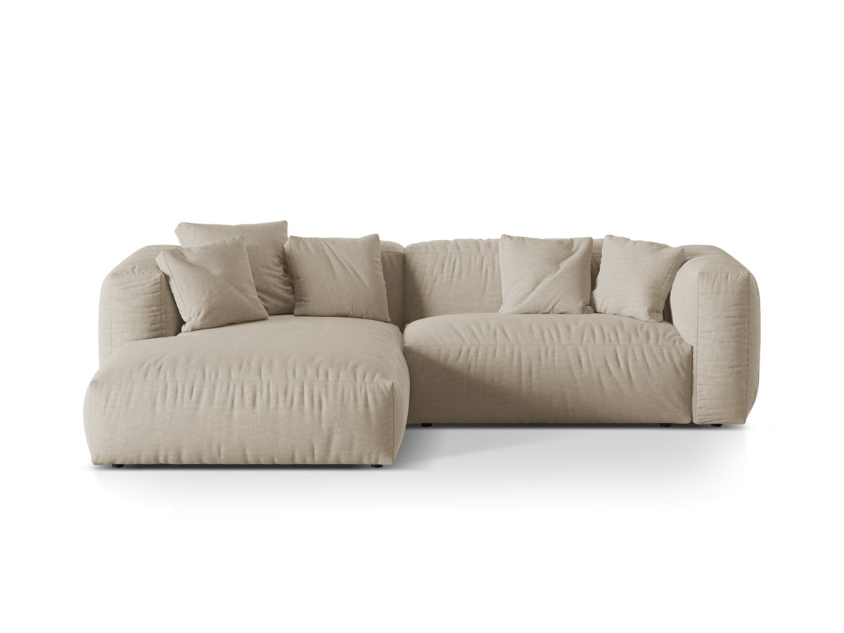 Martina Modular Corner Sofa XL, 2 Seats, 280x176 cm — Light Beige / Left