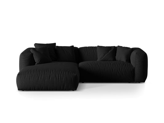 Martina Modular Corner Sofa XL, 2 Seats, 280x176 cm — Black / Left