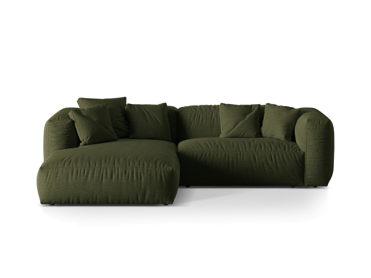 Martina Modular Corner Sofa XL, 2 Seats, 280x176 cm — Green / Left