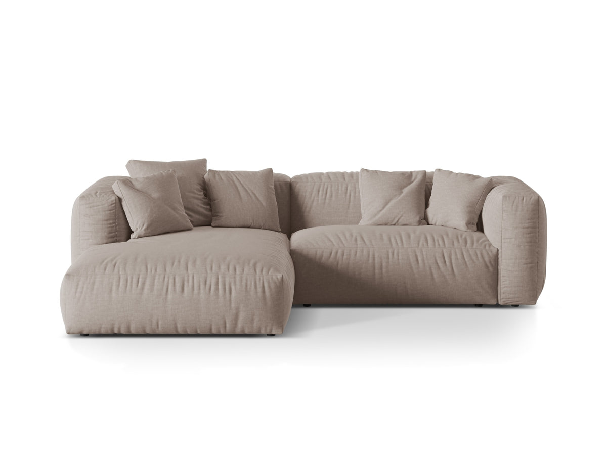 Martina Modular Corner Sofa XL, 2 Seats, 280x176 cm — Dark Beige / Left