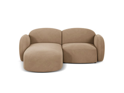 Ecksofa Samt Schwarz Blair — Sand