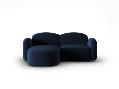 Ecksofa Samt Schwarz Blair — Royal Blue