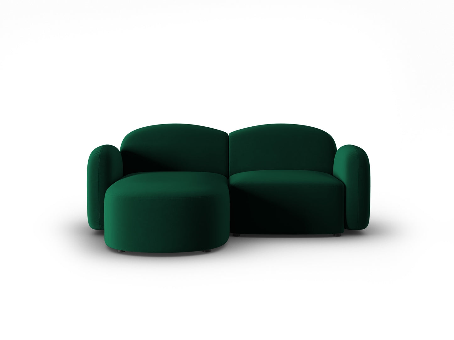 Ecksofa Samt Schwarz Blair — Bottle Green