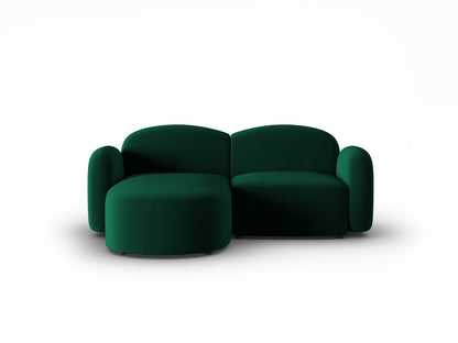 Ecksofa Samt Schwarz Blair — Bottle Green
