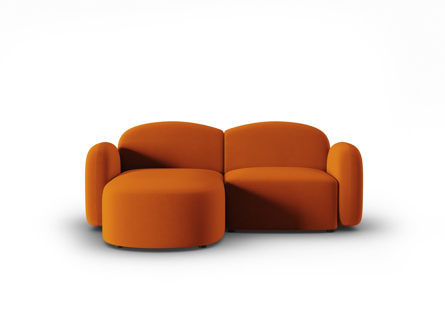 Ecksofa Samt Schwarz Blair — Terracotta