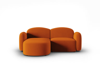 Ecksofa Samt Schwarz Blair — Terracotta