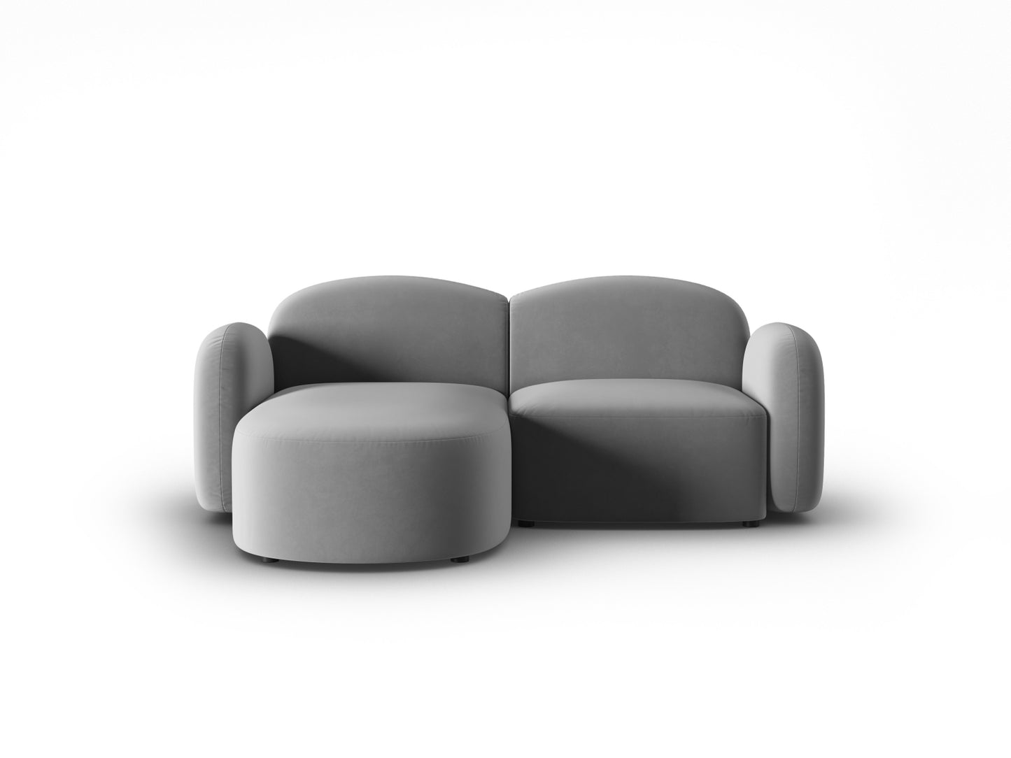 Ecksofa Samt Schwarz Blair — Grey