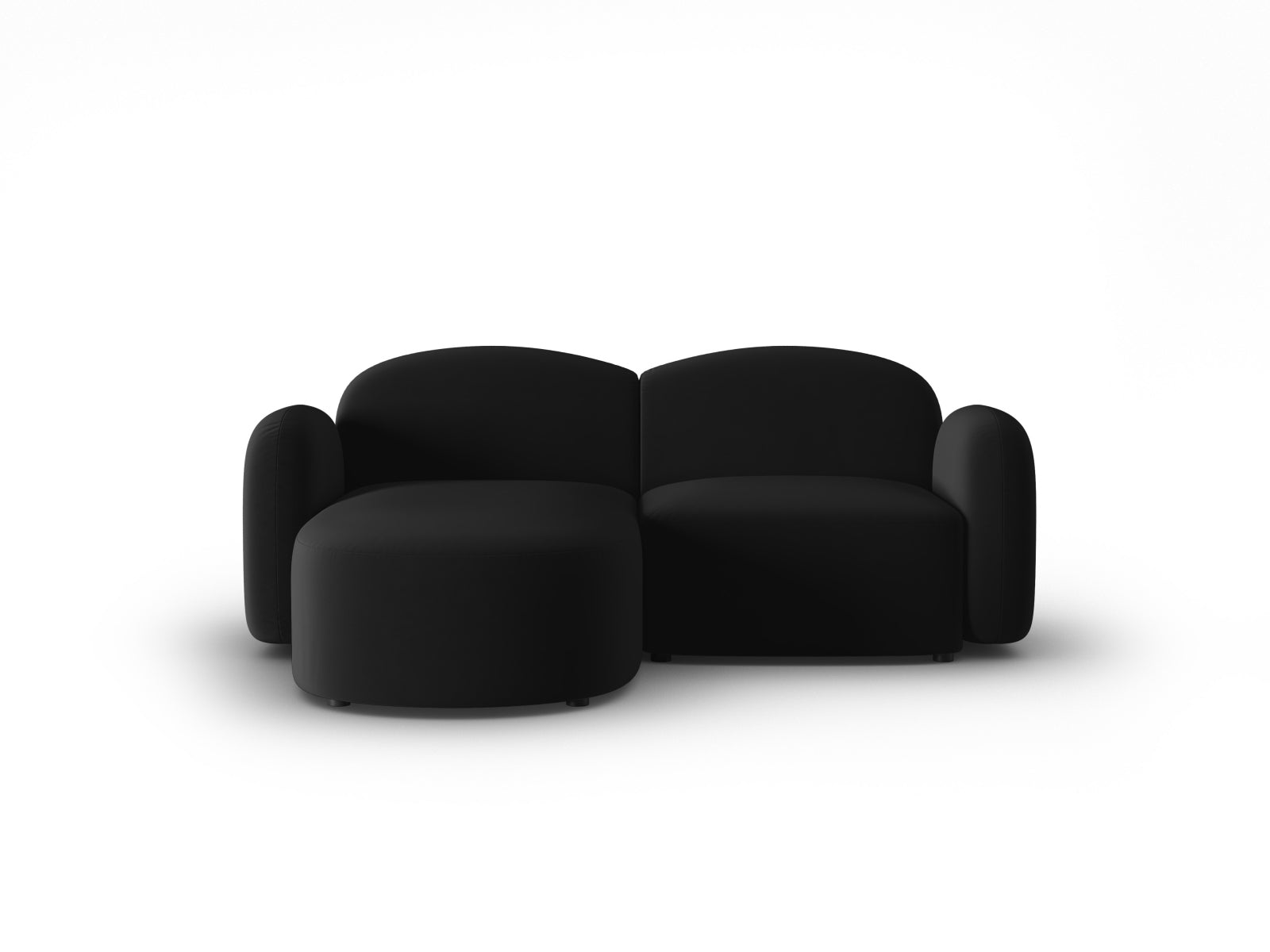 Ecksofa Samt Schwarz Blair — Black