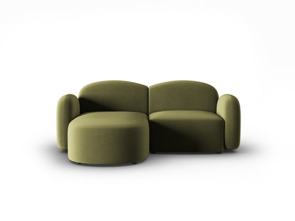 Ecksofa Samt Schwarz Blair — Light Green