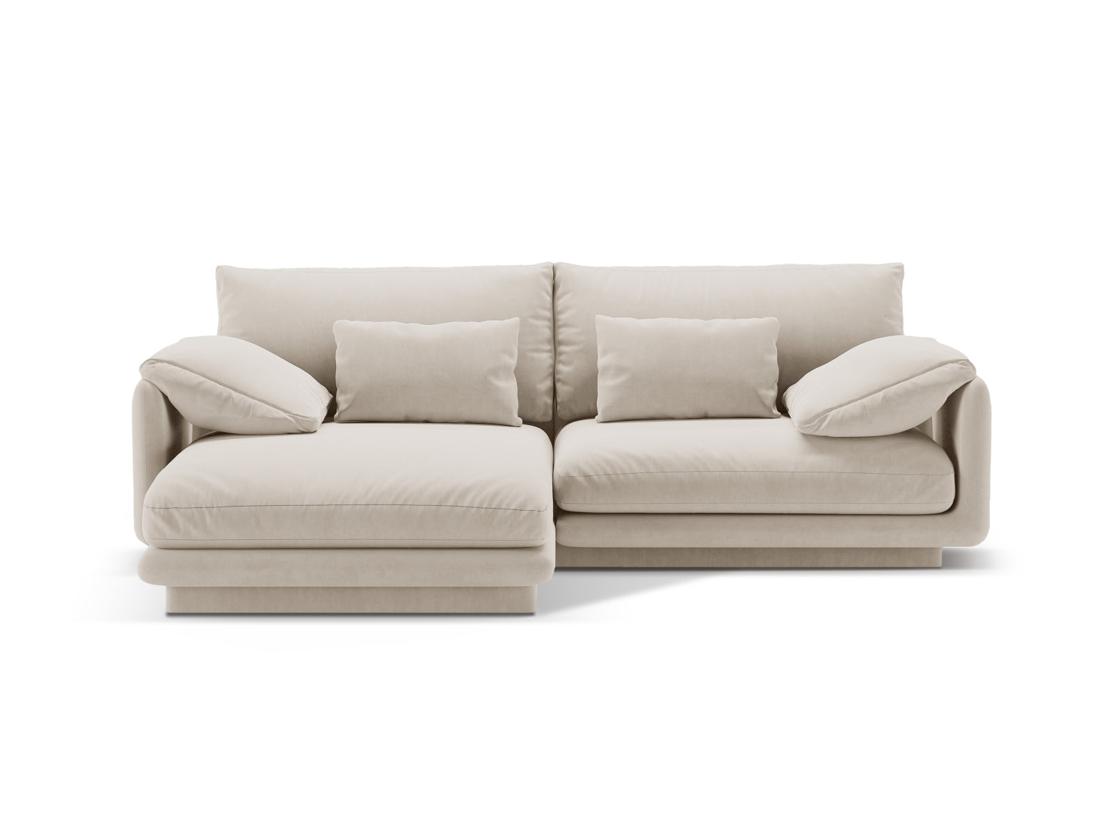 Torino Corner Sofa, 3 Seats, 220x170 cm — Light Beige / Left
