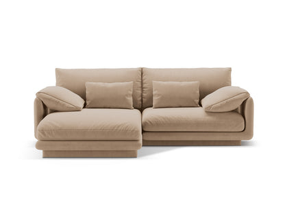 Ecksofa Samt Cuoio Torino — Sand