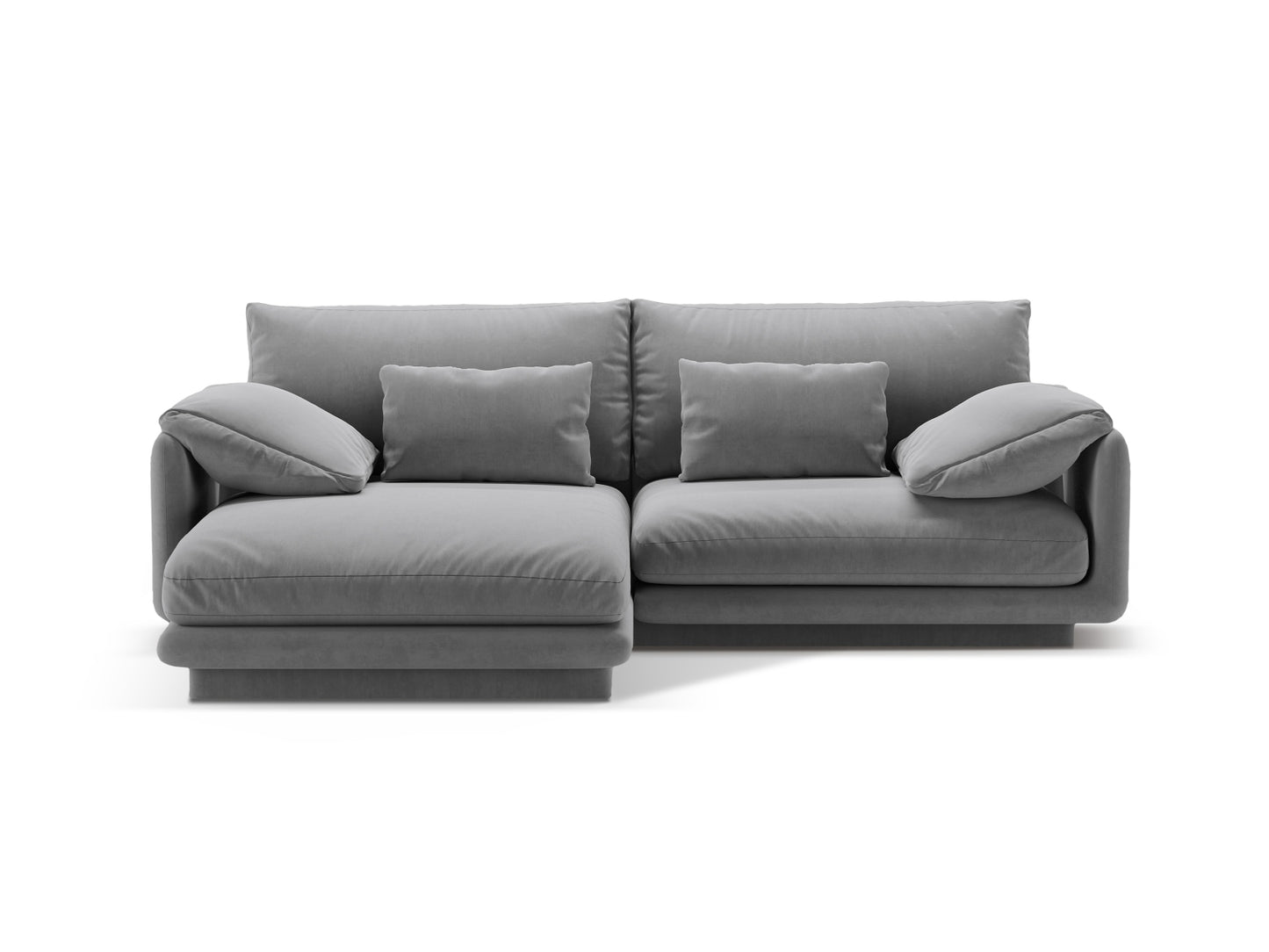 Ecksofa Samt Cuoio Torino — Grey