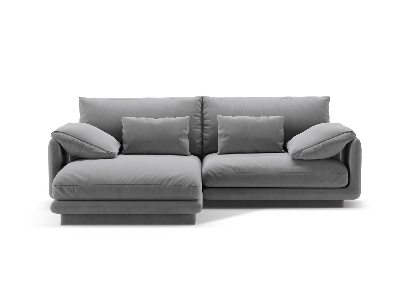 Torino Corner Sofa, 3 Seats, 220x170 cm — Grey / Left