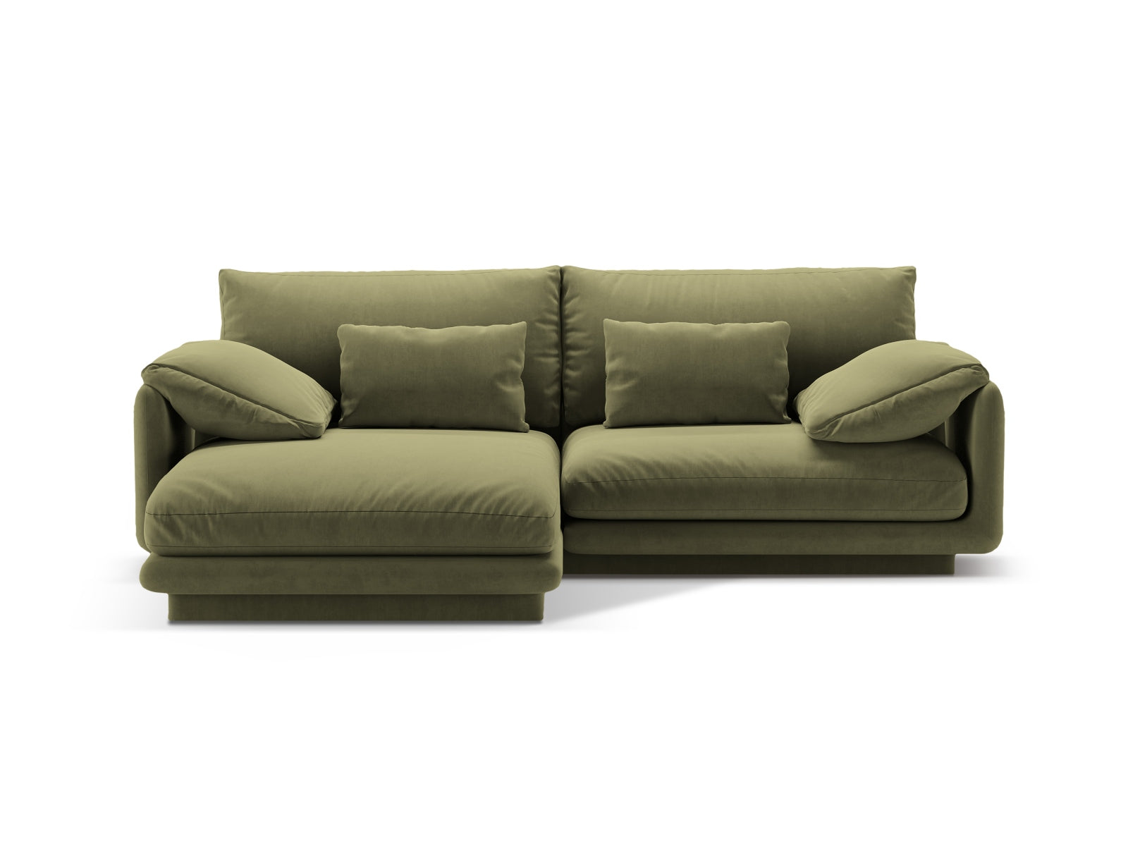 Torino Corner Sofa, 3 Seats, 220x170 cm — Light Green / Left