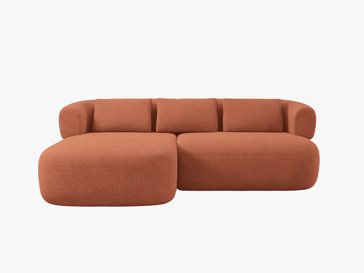 Jenny Corner Sofa, 5 Seats, 200x145 cm — Brick / Left