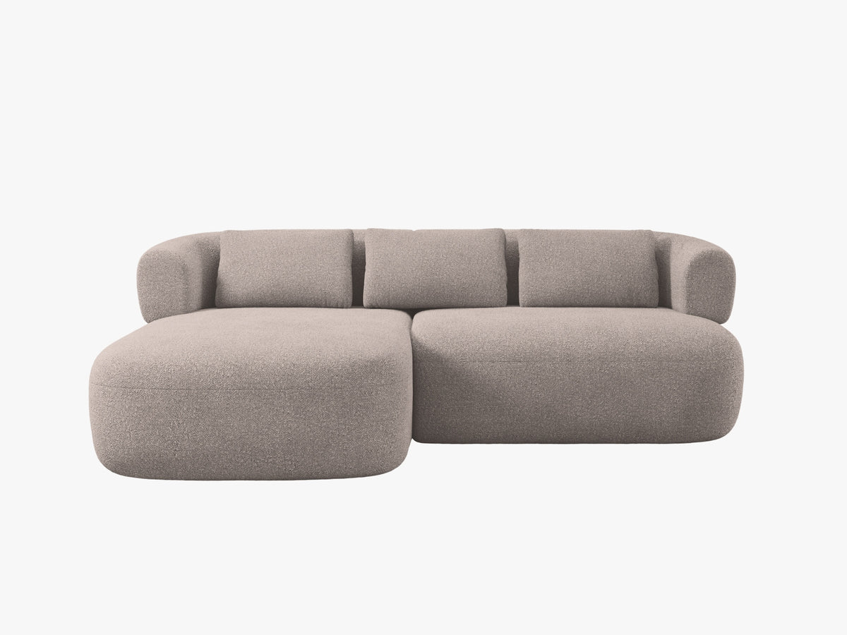 Jenny Corner Sofa, 5 Seats, 200x145 cm — Light Brown / Left