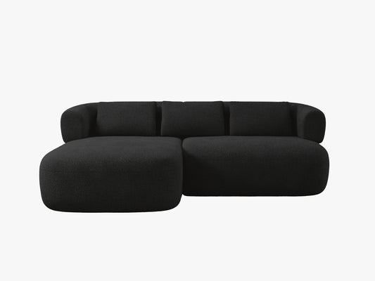 Jenny Corner Sofa, 5 Seats, 200x145 cm — Black / Left