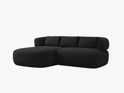 Ecksofa Bouclé Schwarz Jenny — Wohnbeispiel