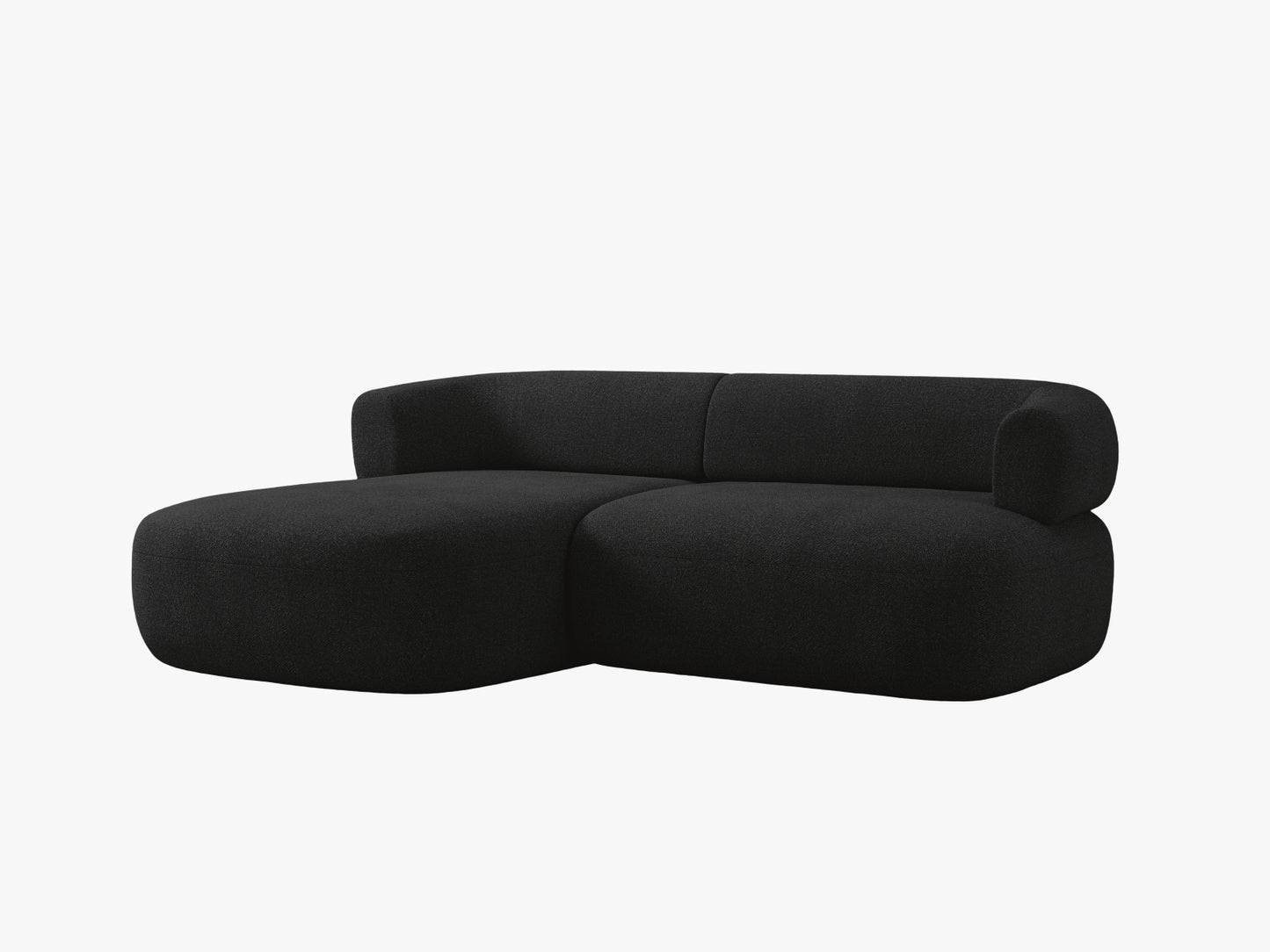 Ecksofa Bouclé Schwarz Jenny — Detailansicht