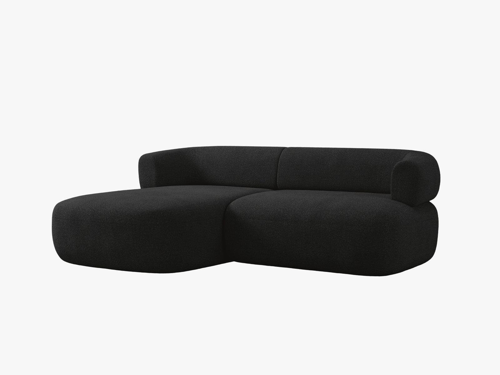 Ecksofa Bouclé Schwarz Jenny — Detailansicht