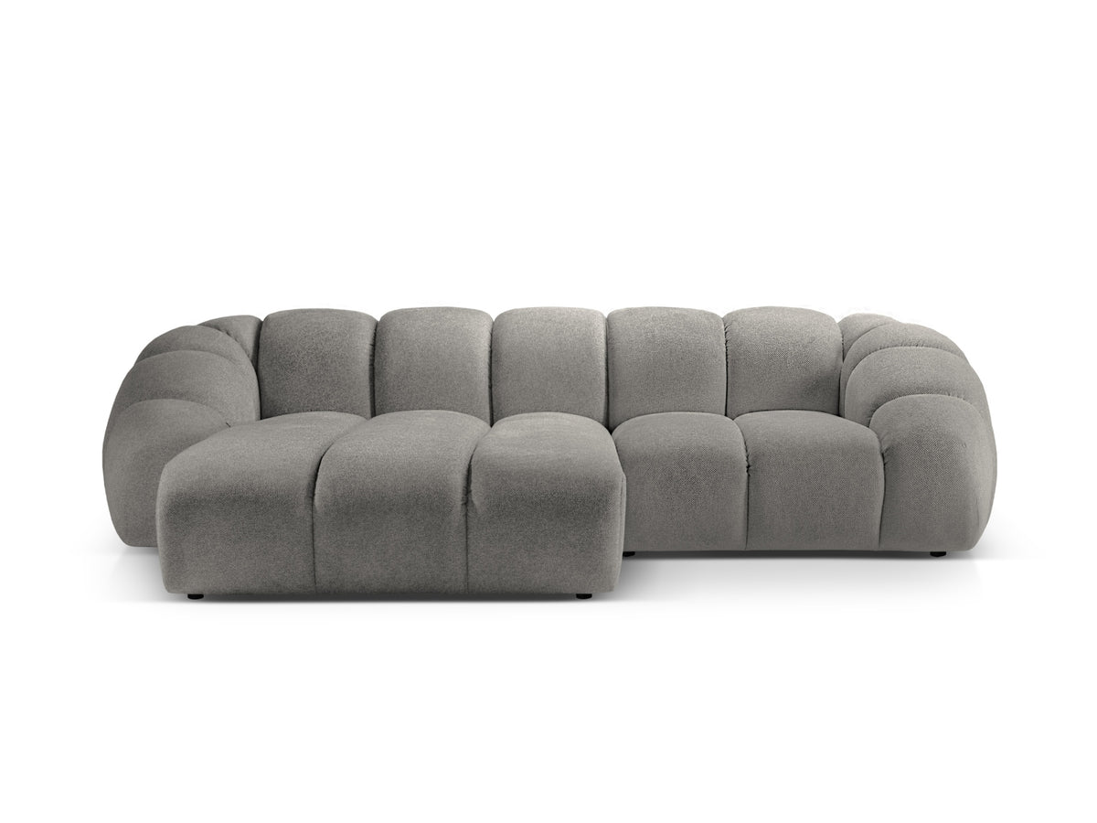 Diana Corner Sofa, 3 Seats, 294x182 cm — Light Grey / Left