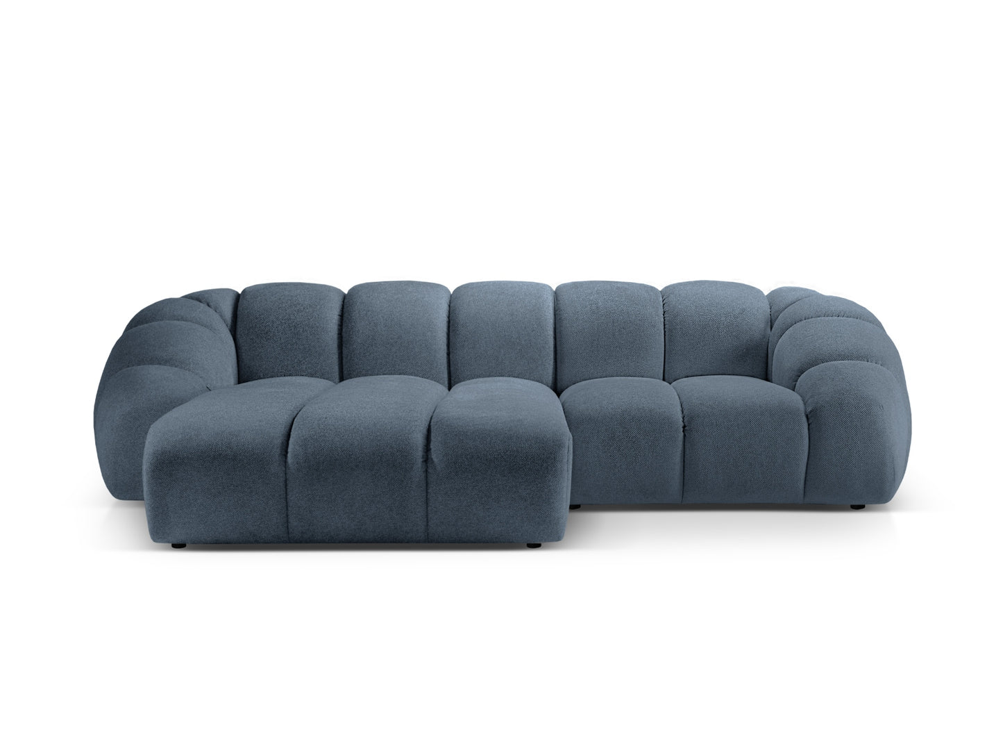 Ecksofa Strukturstoff Anthrazit Diana — Blue Jeans