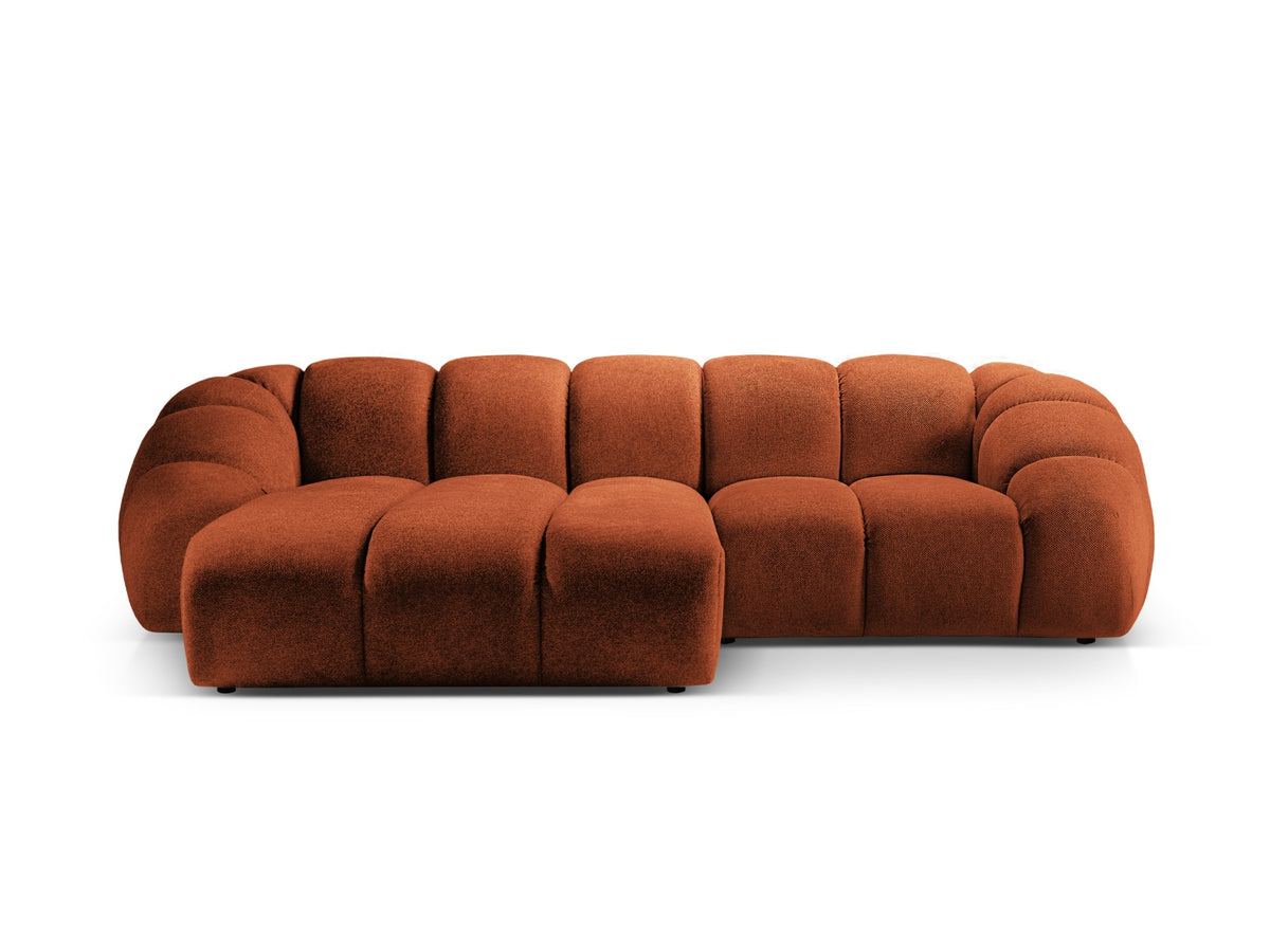 Diana Corner Sofa, 3 Seats, 294x182 cm — Terracotta / Left