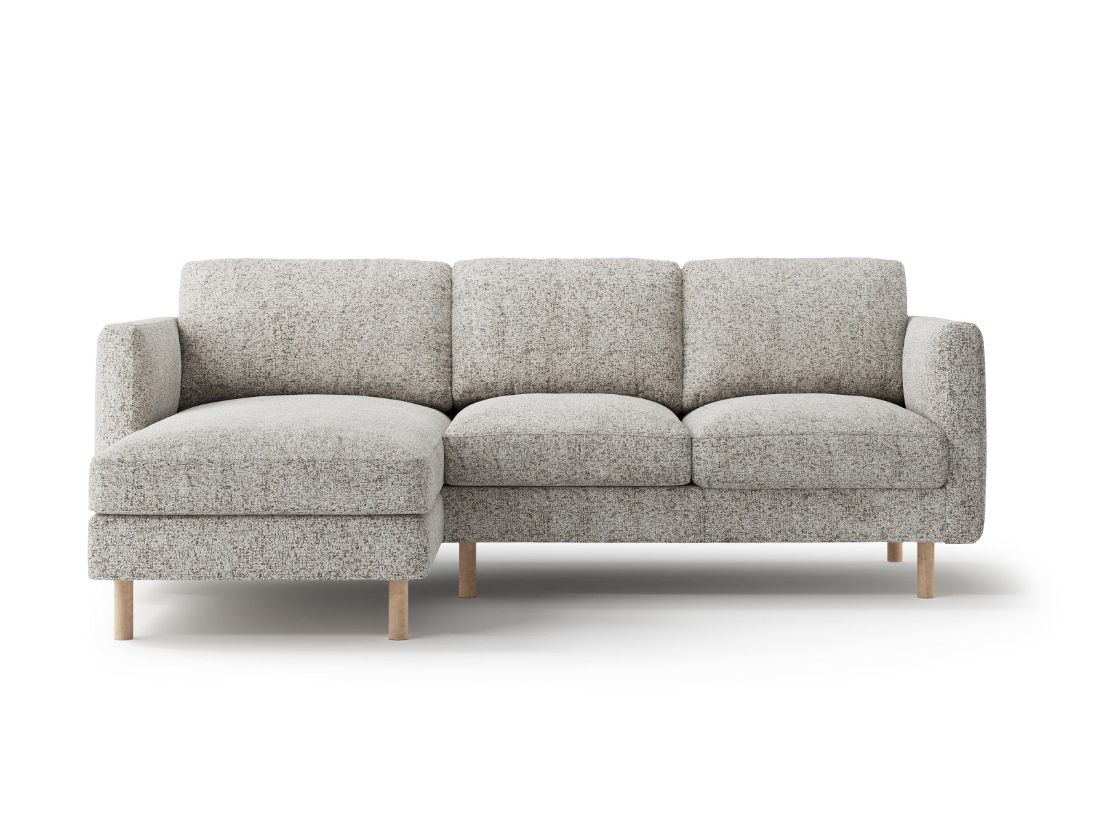 Ecksofa Strukturstoff Beige Melange Eden — Beige Melange