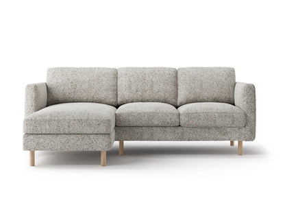 Ecksofa Strukturstoff Beige Melange Eden — Beige Melange