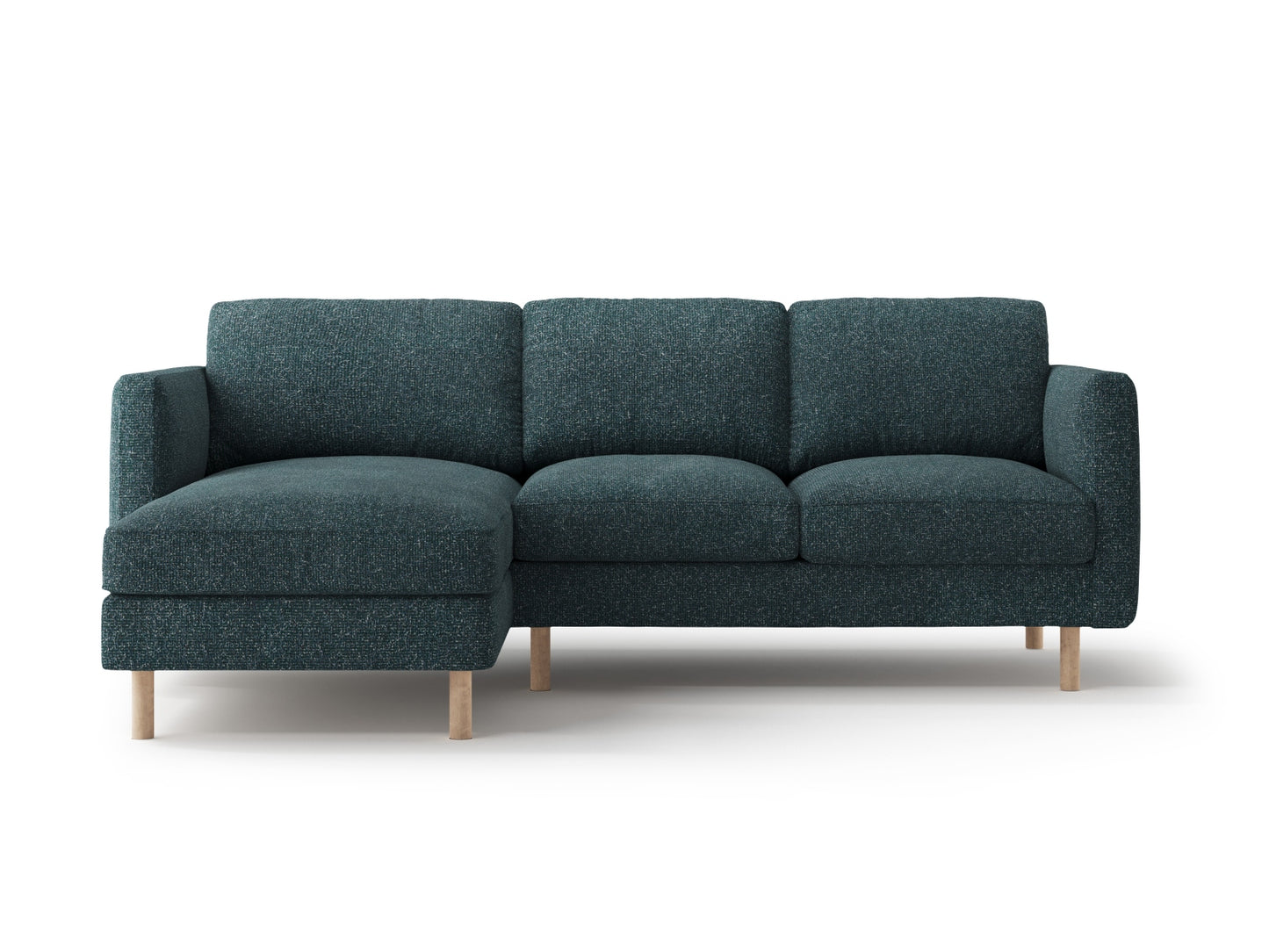 Ecksofa Strukturstoff Beige Melange Eden — Green Blue Melange