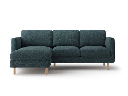Ecksofa Strukturstoff Beige Melange Eden — Green Blue Melange