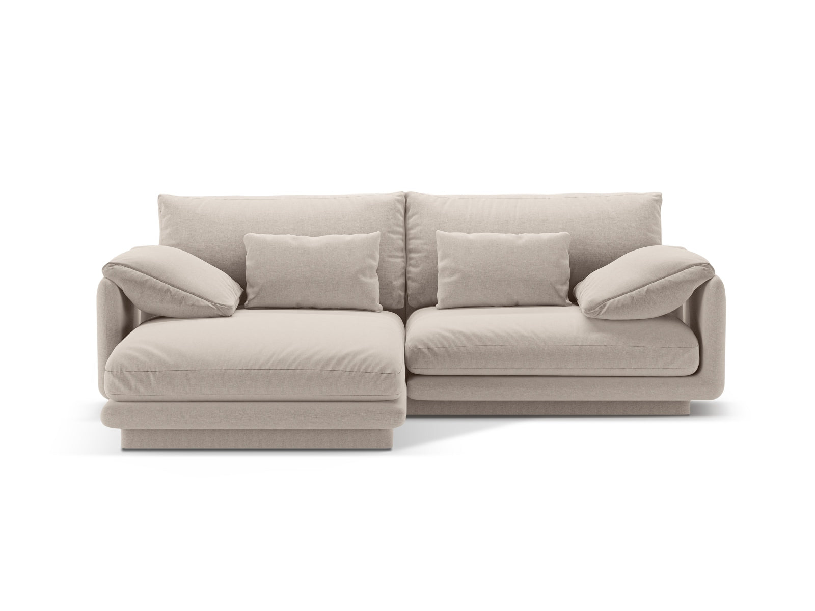 Torino Corner Sofa, 3 Seats, 220x170 cm — Light Beige / Left