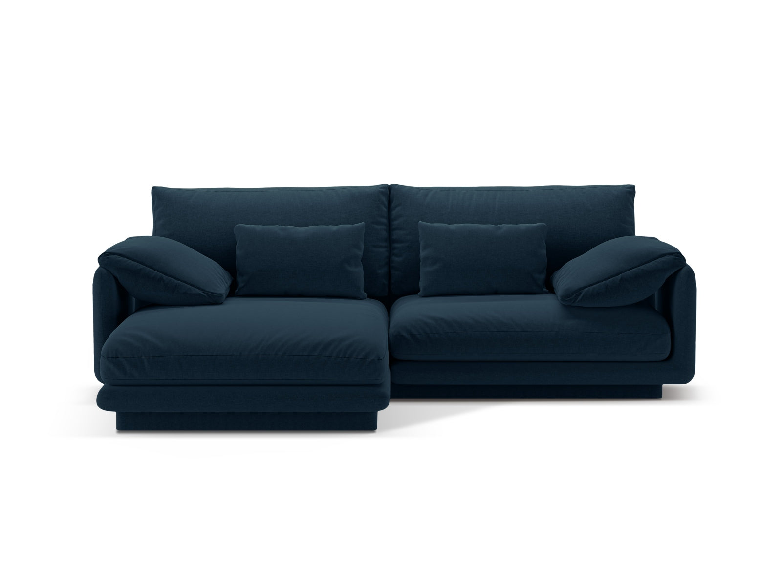 Torino Corner Sofa, 3 Seats, 220x170 cm — Navy Blue / Left