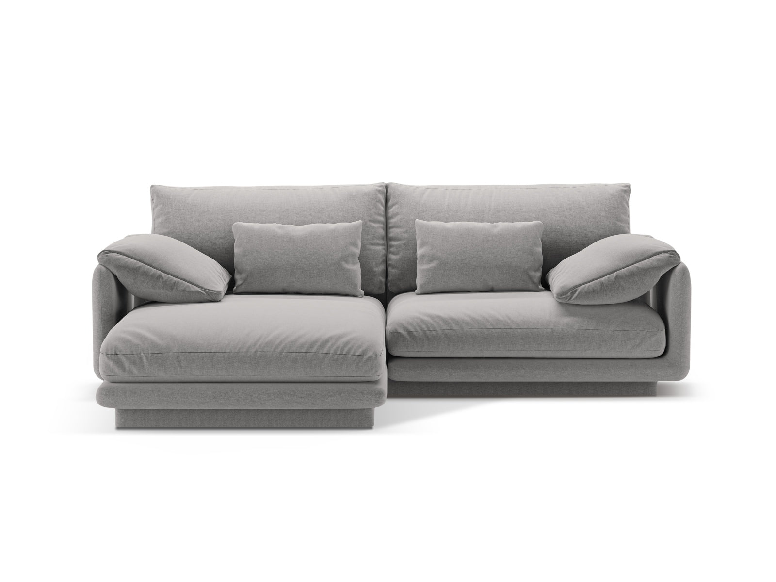 Torino Corner Sofa, 3 Seats, 220x170 cm — Light Grey / Left