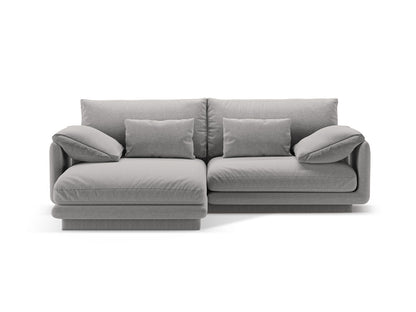 Ecksofa Strukturstoff Dunkelgrau Torino — Light Grey