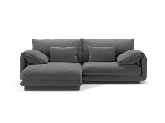 Torino Corner Sofa, 3 Seats, 220x170 cm — Dark Grey / Left