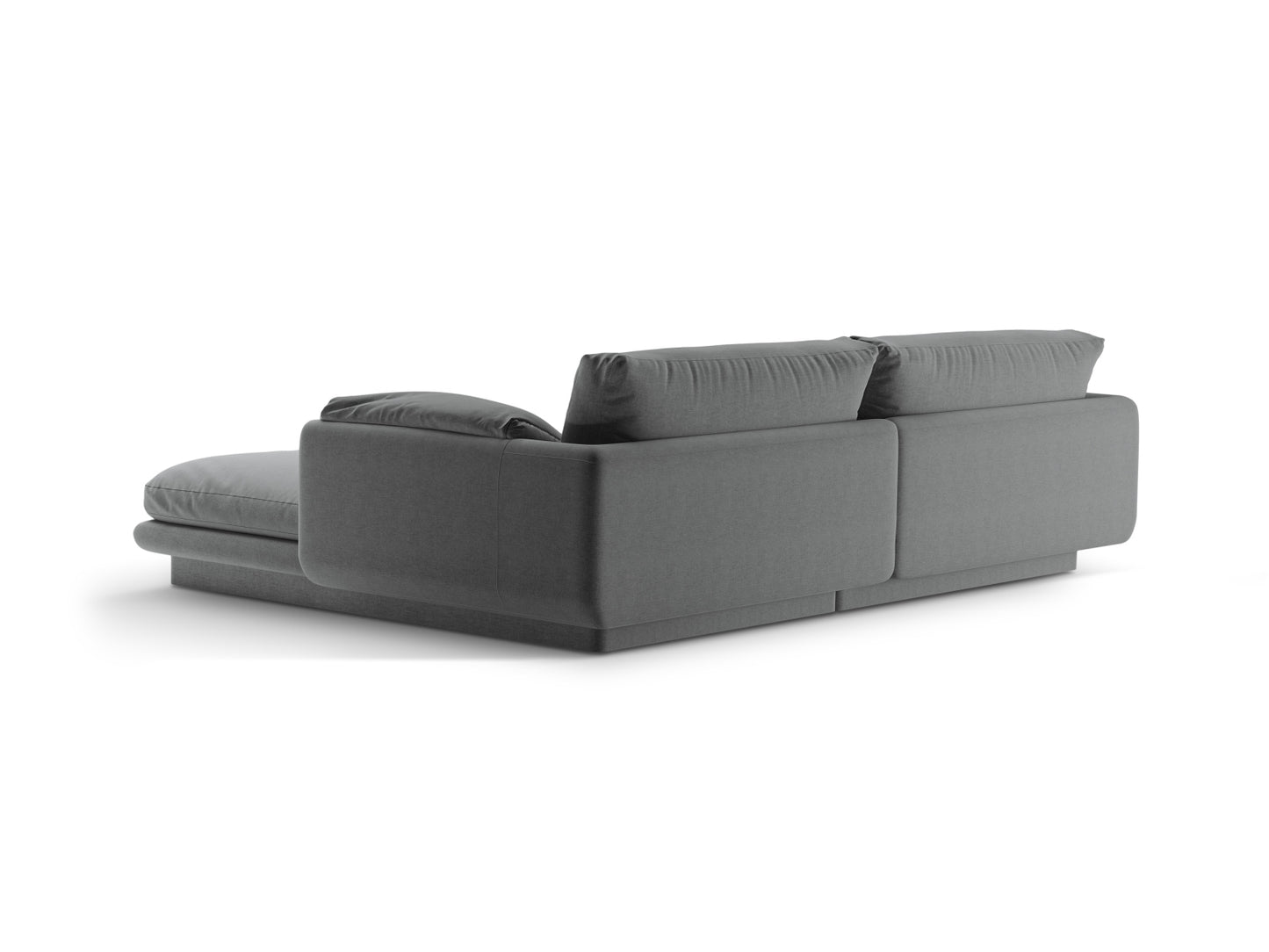 Ecksofa Strukturstoff Dunkelgrau Torino — Detailansicht